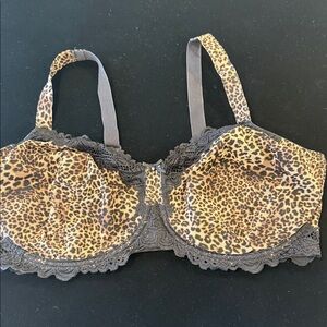Wild Leopard Print Lace Bra